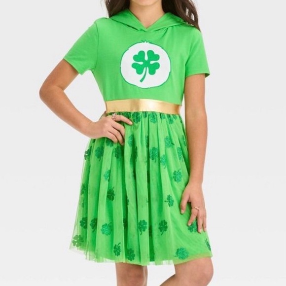 Care Bears Girls' Lucky St. Patrick's Day Tutú Dress NWT Size XL 14 - Picture 5 of 15